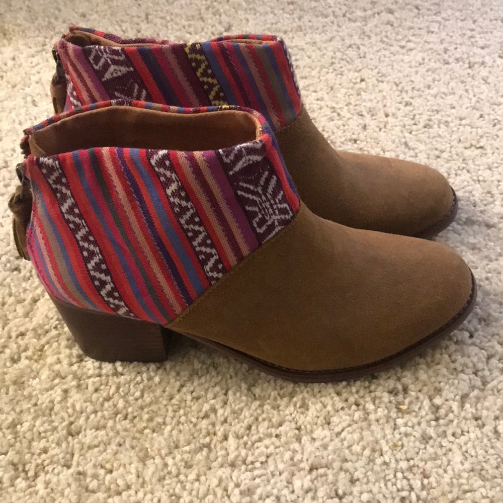 TOMS suede booties
